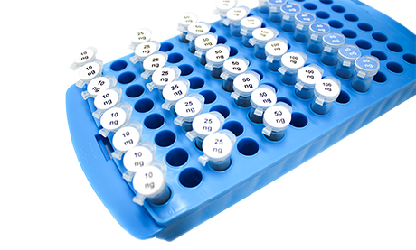 Dry Calibration Standards in Laboratory Rack