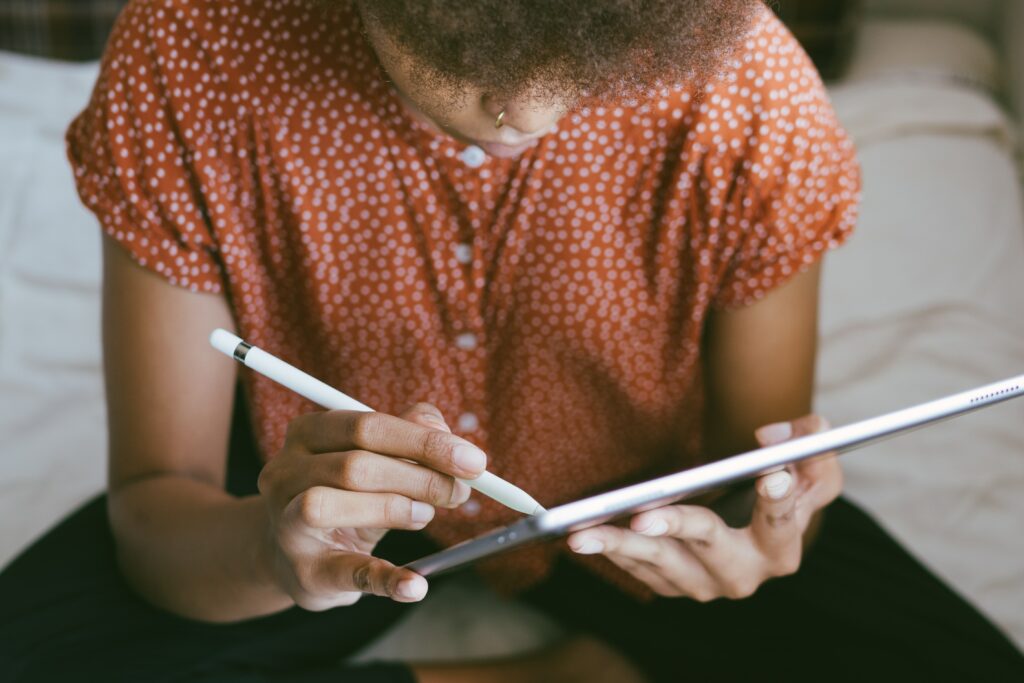 Writing on a tablet